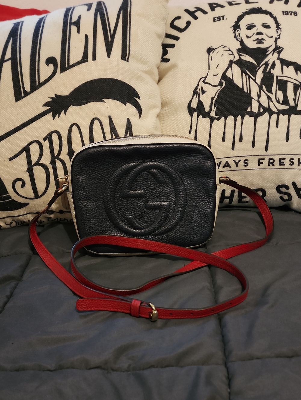 Authentic Gucci Calfskin Soho Disco Tri Color Crossbody Bag 🛍️ WOW! COA